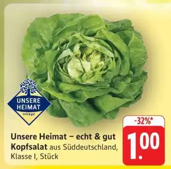 Edeka Unsere Heimat – echt & gut Kopfsalat Angebot