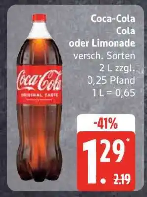 Edeka Coca-Cola Cola oder Limonade Angebot