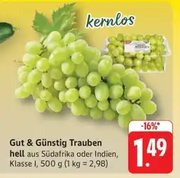 Edeka Gut & Günstig Trauben hell Angebot