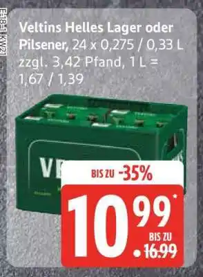 Edeka Veltins Helles Lager oder Pilsener Angebot