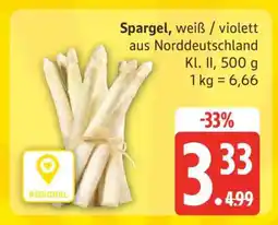 Edeka Spargel, weiß / violett aus Norddeutschland Angebot