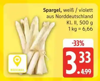 Edeka Spargel, weiß / violett aus Norddeutschland Angebot