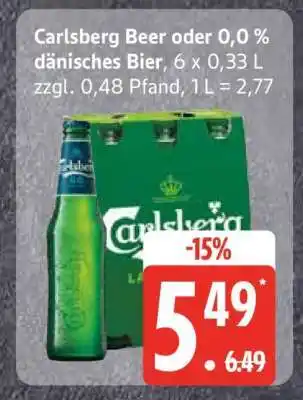 Edeka Carlsberg Beer oder 0,0% dänisches Bier Angebot