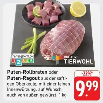 Edeka Puten-Rollbraten oder Puten-Ragout Angebot