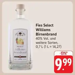 Edeka Fies Select Williams Birnenbrand Angebot