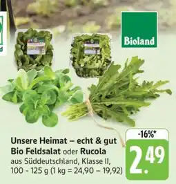 Edeka Bio Feldsalat oder Rucola Angebot