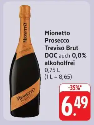 Edeka Mionetto Prosecco Treviso Brut DOC Angebot