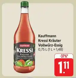 Edeka Kauffmann Kressi Kräuter Vollwürz-Essig Angebot