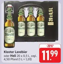 Edeka Kloster Landbier oder Hell Angebot