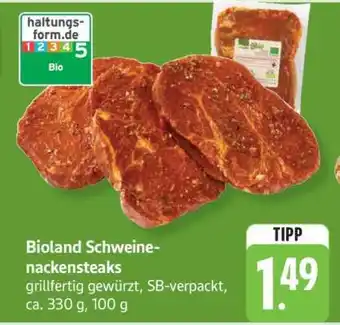 Edeka Bioland Schweine-Nackensteaks Angebot