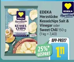 Edeka EDEKA Herzstücke Kesselchips Salt & Vinegar oder Sweet Chili 150 g Angebot