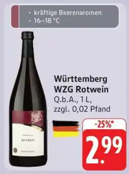 Edeka Württemberg WZG Rotwein Angebot