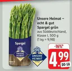 Edeka Unsere Heimat – echt & gut Spargel grün Angebot