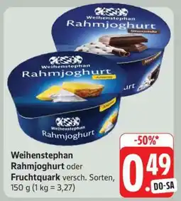 Edeka Weihenstephan Rahmjoghurt oder Fruchtquark Angebot