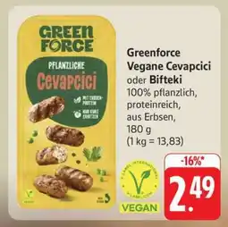 Edeka Greenforce Vegane Cevapcici oder Bifteki Angebot