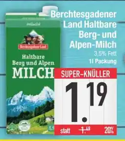 Edeka Berchtesgadener Land Haltbare Berg- und Alpen-Milch Angebot