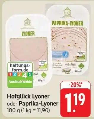 Edeka Hofglück Lyoner oder Paprika-Lyoner Angebot
