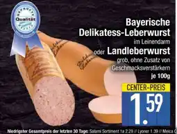 Edeka Bayerische Delikatess Leberwurst oder Landleberwurst Angebot