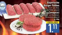 Edeka Bayerische Burger Patties oder Cevapcici Angebot