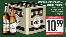 Edeka Warsteiner Premium oder Veltins Pilsener Angebot