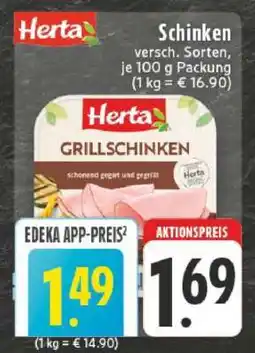 Edeka Herta Grillschinken Angebot