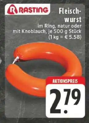 Edeka Rasting Fleischwurst Angebot