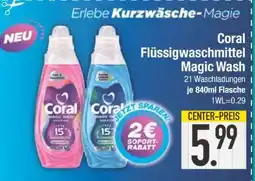 Edeka Coral Flüssigwaschmittel Magic Wash Angebot