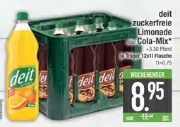 Edeka deit zuckerfreie Limonade oder Cola-Mix Angebot