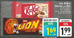 Edeka Lion, KitKat, Smarties oder Nuts Angebot