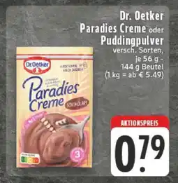 Edeka Dr. Oetker Paradies Creme oder Puddingpulver Angebot