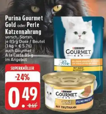 Edeka Purina Gourmet Gold oder Perle Katzennahrung Angebot