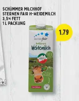 Edeka Schümmer Milchhof Sternen Fair H-Weidemilch Angebot