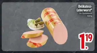 Edeka Delikatess-Leberwurst im Golddarm Angebot