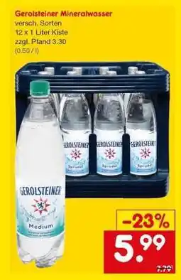 Netto Marken-Discount Gerolsteiner Mineralwasser Angebot