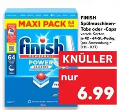 Kaufland FINISH Spülmaschinen- Tabs oder -Caps Angebot