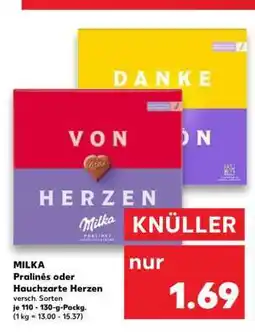 Kaufland MILKA Pralinés oder Hauchzarte Herzen Angebot
