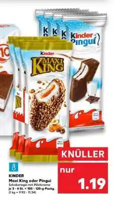 Kaufland KINDER Maxi King oder Pingui Angebot
