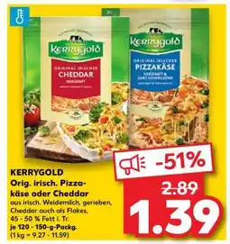 Kaufland KERRYGOLD Orig. irisch. Pizzakäse oder Cheddar Angebot