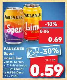 Kaufland Paulaner Spezi oder Limo Angebot