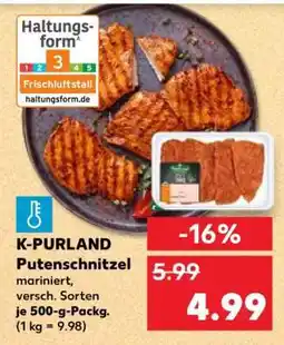 Kaufland K-PURLAND Putenschnitzel mariniert Angebot