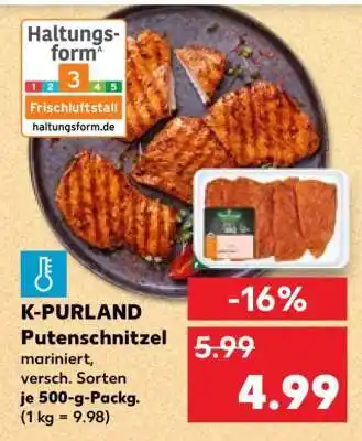 Kaufland K-PURLAND Putenschnitzel mariniert Angebot
