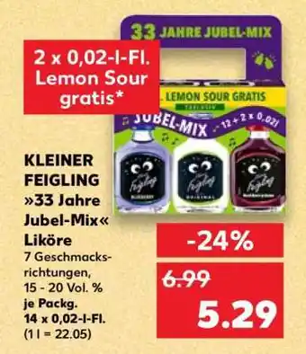 Kaufland KLEINER FEIGLING 33 Jahre Jubel-Mix Liköre Angebot