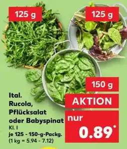 Kaufland Ital. Rucola, Pflücksalat oder Babyspinat Angebot