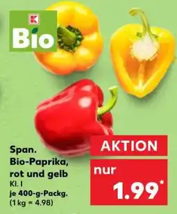 Kaufland Span. Bio-Paprika, rot und gelb Angebot