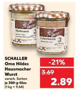 Kaufland SCHALLER Oma Hildes Hausmacher Wurst Angebot