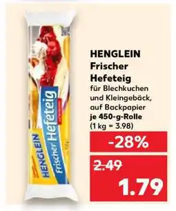 Kaufland HENGLEIN Frischer Hefeteig Angebot