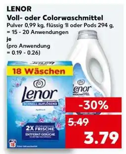 Kaufland LENOR Voll- oder Colorwaschmittel Angebot
