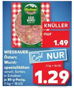 Kaufland WIESBAUER Österr. Wurstspezialitäten Angebot