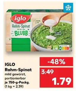Kaufland IGLO Rahm- Spinat Angebot
