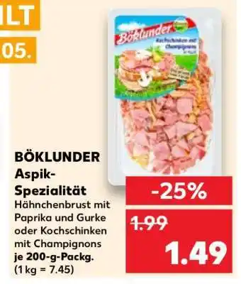 Kaufland BÖKLUNDER Aspik-Spezialität Angebot